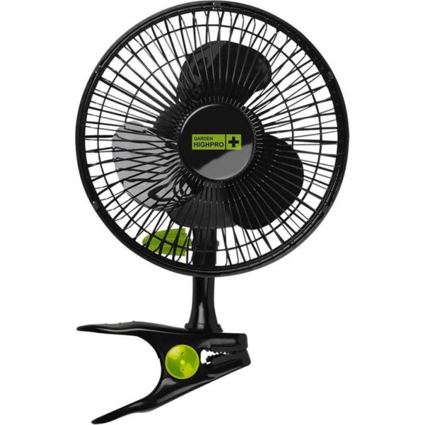 Garden Highpro Clip Ventilator 12 Watt in der Frontalansicht.