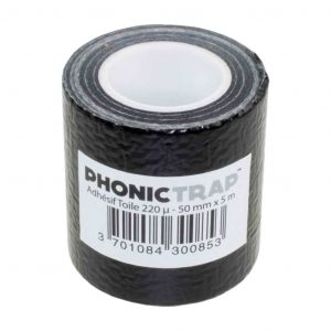 PhonicTrap Panzerband in schwarz in der Frontalansicht.