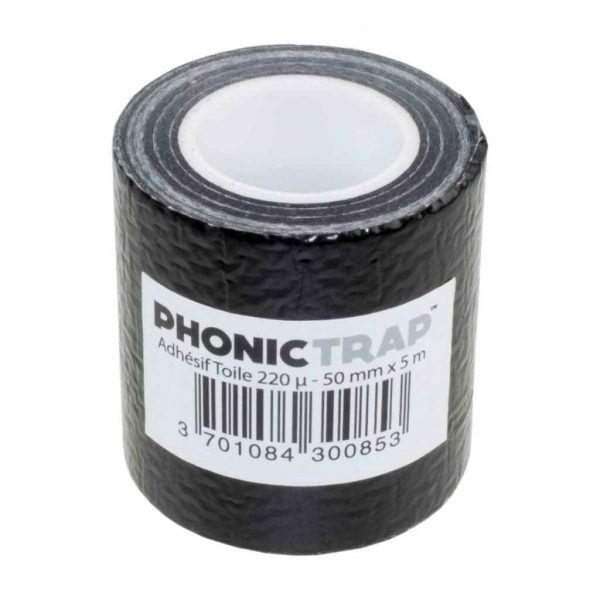 PhonicTrap Panzerband in schwarz in der Frontalansicht.
