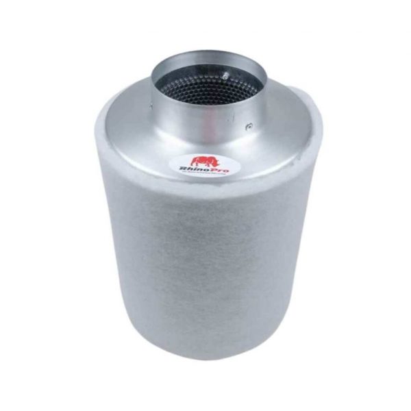 Der Rhino Pro 255 Frontalansicht auf den stehenden Aktivkohlefilter mit angebrachtem Vorfiltervlies.