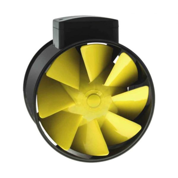 Garden Highpro Lüfter 2-stufig Ansicht der Rotorenblätter des geöffneten Ventilators.